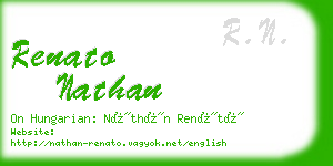 renato nathan business card